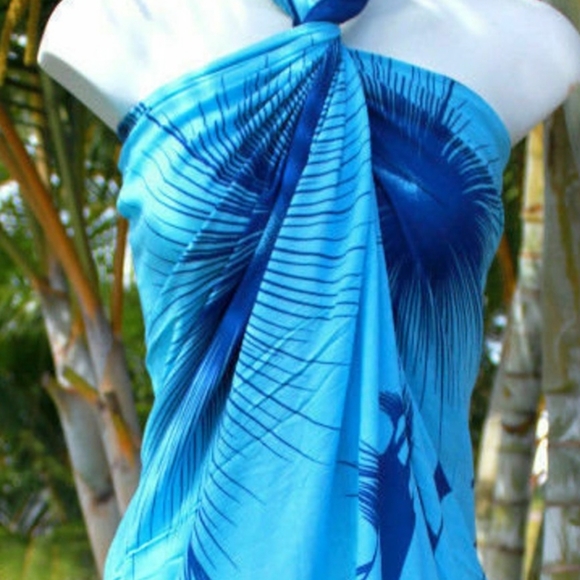 Other - SOLD-Hawaiian Hibiscus Sarong Wrap Skirt Dress